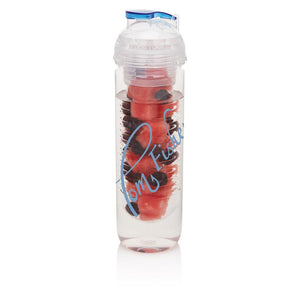Promotivna boca za vodu s odjeljkom za voće 500 ml plave boje sa tiskom logotipa | Poslovni pokloni | Promo pokloni
