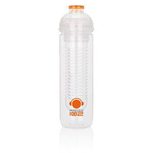 Reklamna boca za vodu s odjeljkom za voće 500 ml narančaste boje sa tiskom logotipa | Poslovni pokloni | Promo pokloni