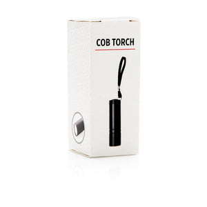 Promotivna COB svjetiljka crna u poklon kutiji | Poslovni pokloni | Promo pokloni