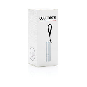 Promotivna COB svjetiljka srebrna u poklon kutiji | Poslovni pokloni | Promo pokloni