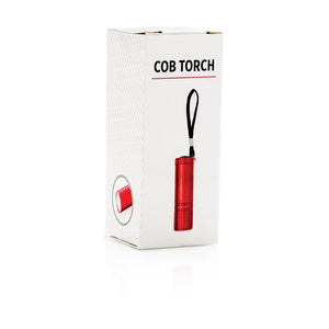 Promotivna COB svjetiljka crvena u poklon kutiji | Poslovni pokloni | Promo pokloni