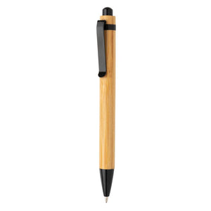 Promotivna kemijska olovka od bambusa Bamboo, crne boje | Poslovni pokloni