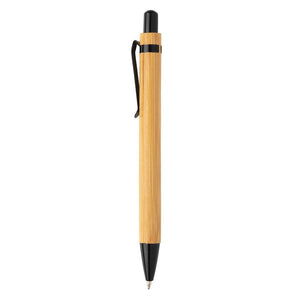 Promidžbena kemijska olovka od bambusa Bamboo, crne boje | Poslovni pokloni