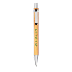 Promotivna kemijska olovka od bambusa Bamboo, smeđe boje, s tiskom loga | Poslovni pokloni