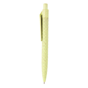 Reklamna eko kemijska olovka od vlakana slame, zelene boje | Poslovni pokloni