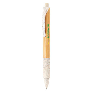 Promotivna kemijska olovka od bambusa i vlakana slame bijele boje | Poslovni pokloni | Promo pokloni | Reklamni pokloni | Promidžbeni pokloni