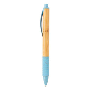 Promotivna kemijska olovka od bambusa i vlakana slame plave boje | Poslovni pokloni | Promo pokloni | Reklamni pokloni