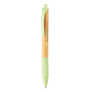 Promotivna kemijska olovka od bambusa i vlakana slame zelene boje | Poslovni pokloni | Promo pokloni | Reklamni pokloni