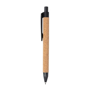 Reklamna kemijska olovka od eko materijala, crne boje, za tisak loga | Poslovni pokloni