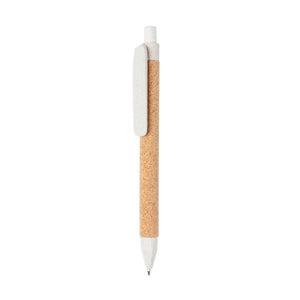 Reklamna kemijska olovka od eko materijala, bijele boje | Poslovni pokloni