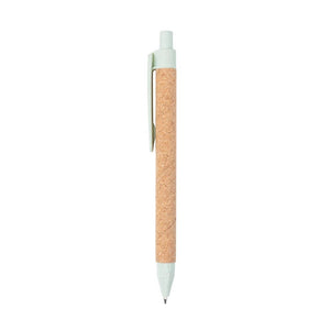 Reklamna kemijska olovka od eko materijala, zelene boje, za tisak loga | Poslovni pokloni