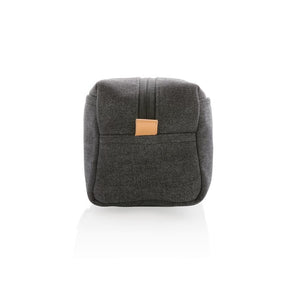 Promo platnena luksuzna kozmetička torbica bez PVC-a, crne boje | Poslovni pokloni