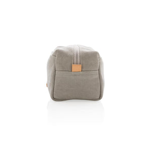 Promotivna platnena luksuzna kozmetička torbica bez PVC-a, sive boje | Poslovni pokloni i promotivni proizvodi za tisak loga