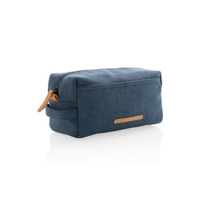 Reklamna platnena luksuzna kozmetička torbica bez PVC-a, plave boje | Poslovni pokloni