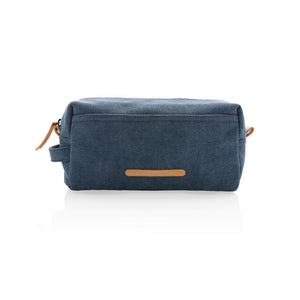 Promidžbena platnena luksuzna kozmetička torbica bez PVC-a, plave boje | Poslovni pokloni