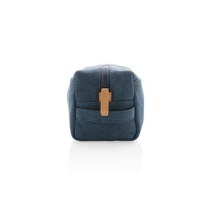 Promotivna platnena luksuzna kozmetička torbica bez PVC-a, plave boje | Poslovni pokloni i reklamni artikli za tisak loga