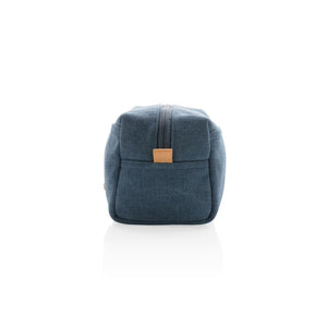 Promotivna platnena luksuzna kozmetička torbica bez PVC-a, plave boje | Poslovni pokloni i promotivni proizvodi s tiskom loga