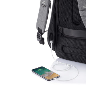 Promotivni mali ruksak sa sustavom zaštita protiv krađe sive boje za tisak logotipa | Poslovni pokloni | Promo pokloni
