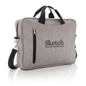 Promotivna klasična torba za 15,6" laptop sive melange boje sa tiskom logotipa | Poslovni pokloni | Promo pokloni