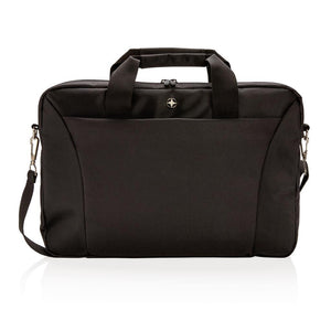 Reklamna torba za 15,4" laptop Swiss Peak crne boje | Poslovni pokloni | Promo pokloni