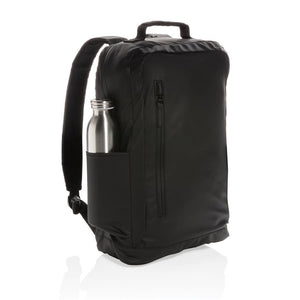 Crni moderni reklamni ruksak za 15,6" laptop bez PVC-a | Poslovni pokloni