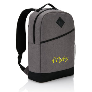 Promotivni ruksak modernog stila sive boje s tiskom logotipa | Poslovni pokloni | Promo pokloni
