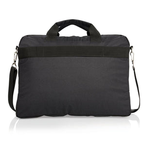 Reklamna torba za 15,6" laptop Swiss Peak Deluxe crne boje za tisak logotipa | Poslovni pokloni | Promo pokloni