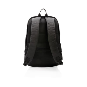 Promotivni klasični ruksak sa sustavom zaštita protiv krađe, crne boje, za tisak loga | Poslovni pokloni