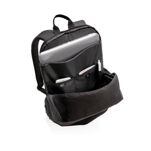 Promotivni klasični ruksak sa sustavom zaštita protiv krađe, crne boje | Poslovni pokloni i promotivni proizvodi za tisak loga