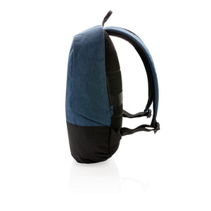 Promotivni klasični ruksak sa sustavom zaštita protiv krađe, plave boje, za tisak loga | Poslovni pokloni