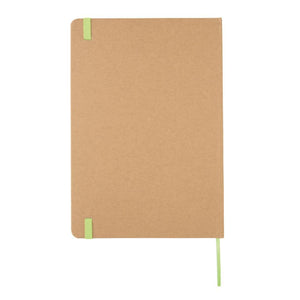 Promotivni eko notes A5 od kraft papira, zelene boje, za tisak loga | Poslovni pokloni i promotivni proizvodi s tiskom loga