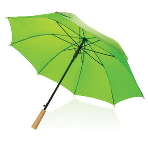 Promotivni automatski 23" kišobran od recikliranog PET materijala, zelene boje | Poslovni pokloni